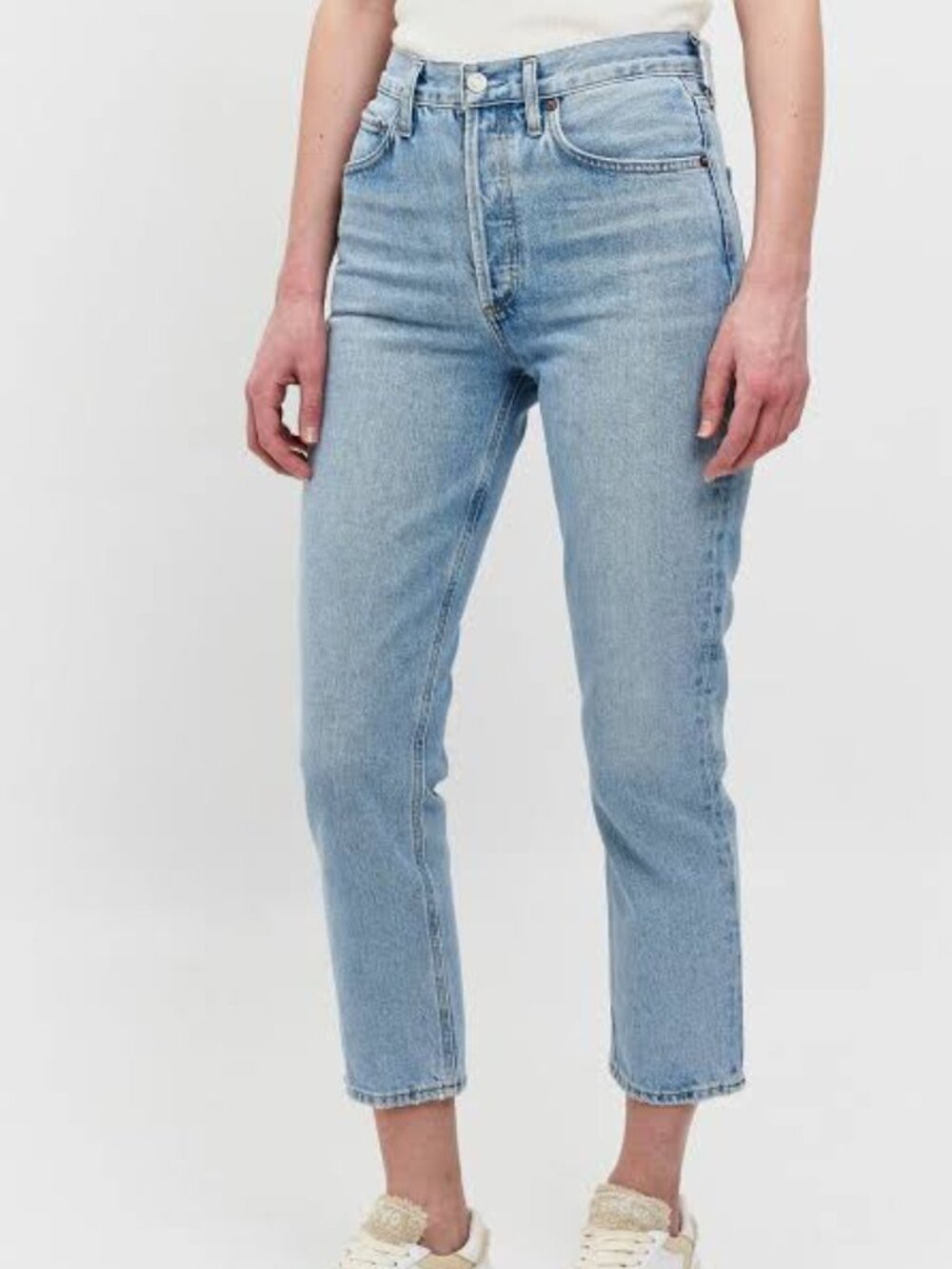 AGOLDE Los Angeles Premium Button-Fly Light Wash Jeans Size 28